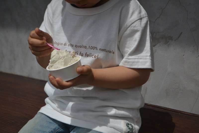 GELATO NATURALE オリジナル リサイクルコットン Tシャツ チョコレート