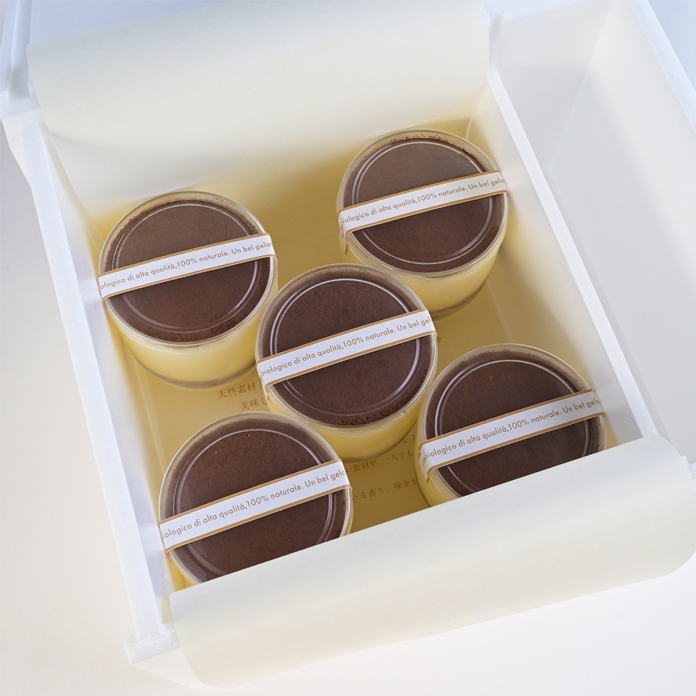 ティラミスのセミフレッドケーキ (アイスケーキ)　5個 オリジナル ギフトボックス付　