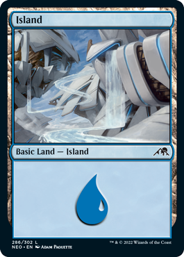 EN】【Foil】 島(286)/Island 【NEO】【土地/L】 | 神河：輝ける