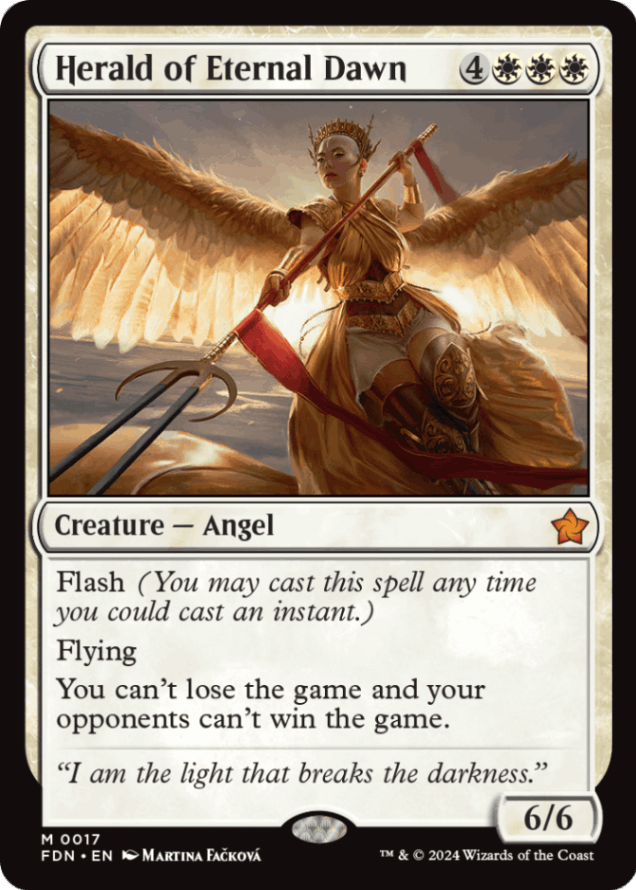 永遠曙光の伝令　foil mtg EN】【Foil】 永遠曙光の伝令/Herald of Eternal Dawn 【FDN