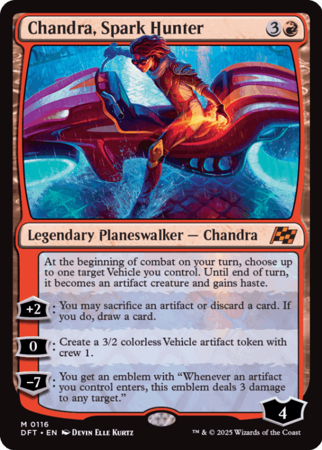 EN】【Foil】 灯を追う者、チャンドラ/Chandra, Spark Hunter