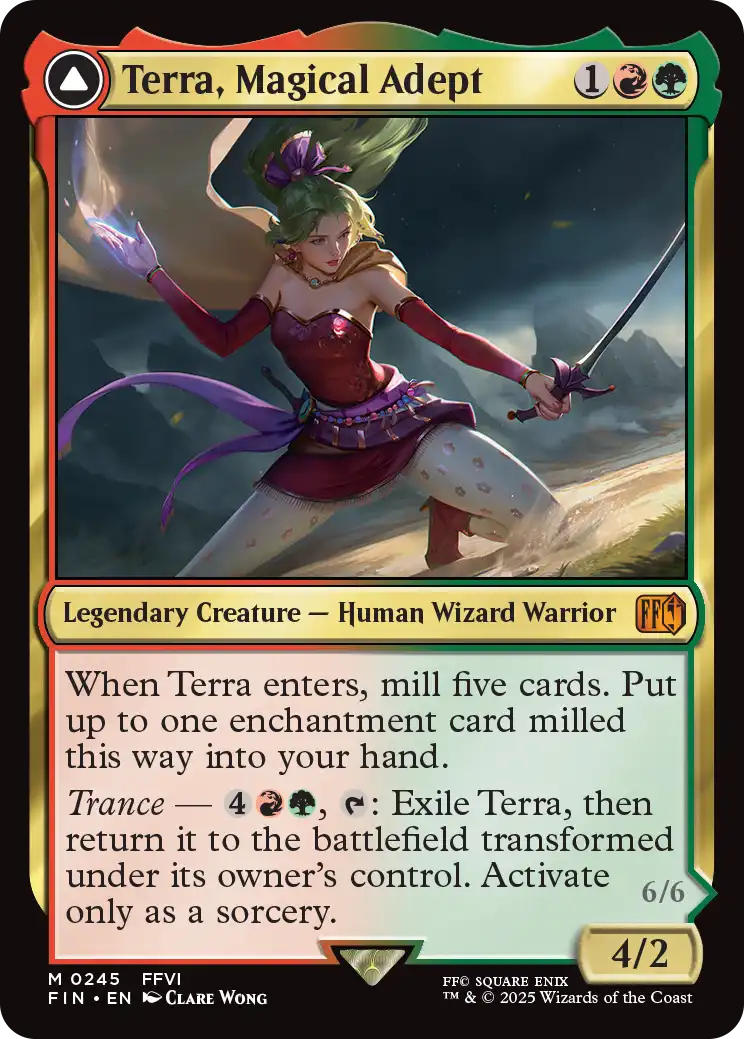 マジックザギャザリング ff ファイルファンタジー魔導戦士、ティナ EN】 魔導戦士、ティナ/Terra, Magical Adept 【FIN】【多色/M