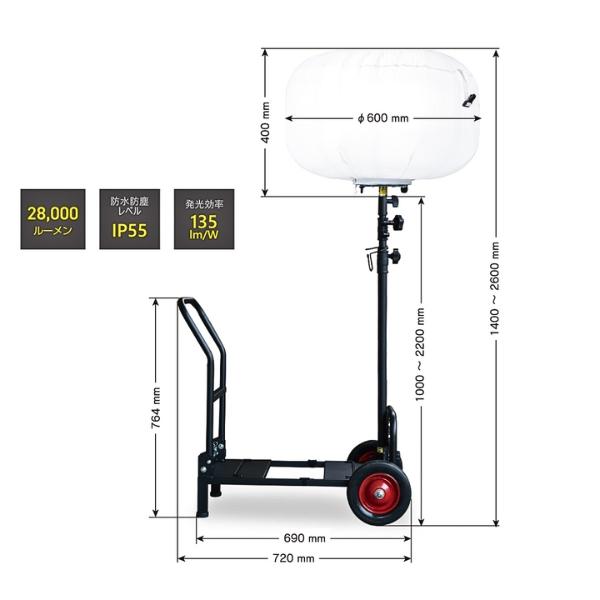 ブルーフローライト 台座セット No10103 LEDズームライト ラディウスZプロ 3000ルーメン｜LHA-Z300B5 08-1506