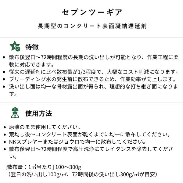 ノックス セブンツーギア 18kg コンクリート 表面 凝結 遅延剤｜現場にGO