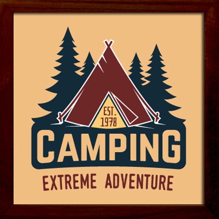 サインフレーム SIGN FRAME CAMP Camping ZSF-53033 bic-7910529s1|け〜さ|アート・絵画