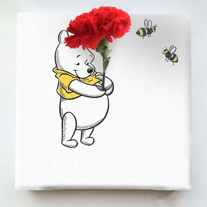 くまのプーさん ディズニー IKEBANA 一輪挿し インテリア雑貨 アートパネル プー シンプル ラッピング付き lib-ike-dsny-2106-10|き〜く|アート・絵画