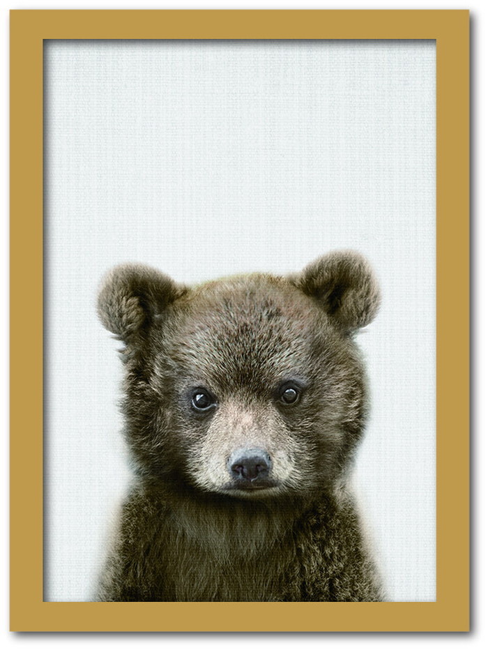 Animal Children series Bear クマ CB 1002NA フレームカラー：ナチュラル サイズ：A4 kar-8238778s1|あ〜い|アート・絵画