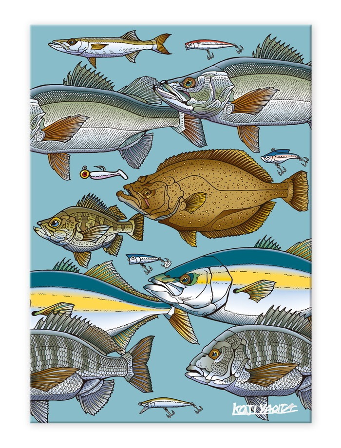八百板浩司 魚 SW Fish CY-2005 直筆サイン入り キャンバスアート kar-9118805s1|や〜り|アート・絵画