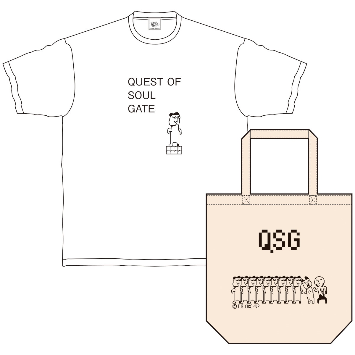 吸血鬼すぐ死ぬ』クエストオブソウルゲートTシャツ&トートバッグセット