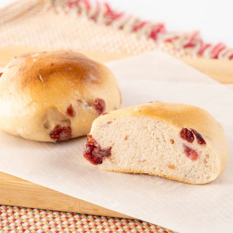 【グルテンフリー】玄米丸パン（クランベリー）10個セット