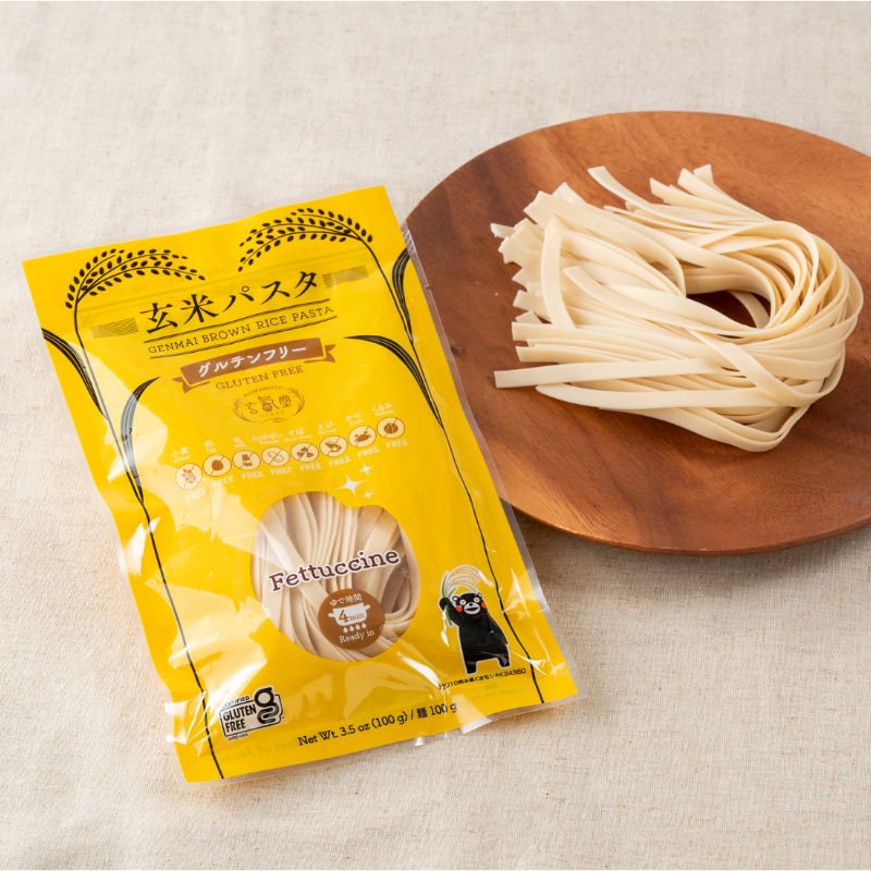 【グルテンフリー】玄米パスタ3種（スパゲッティ・フェットチーネ・フジッリ）各1袋セット