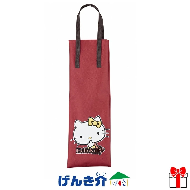 ウェルファン 杖バッグ（ハローキティ）エンジ 長い杖バッグです。杖の  
