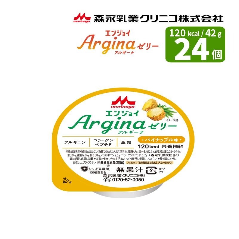 森永クリニコ エンジョイアルギーナゼリー パイナップル味 42g×24個