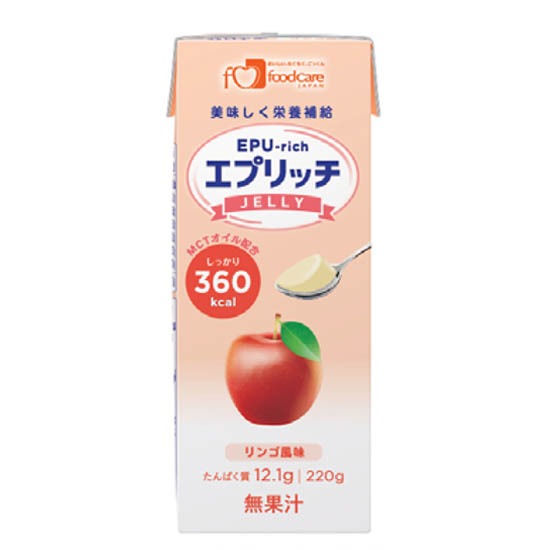 フードケア エプリッチゼリー リンゴ風味 24本入 | 介護食品,高