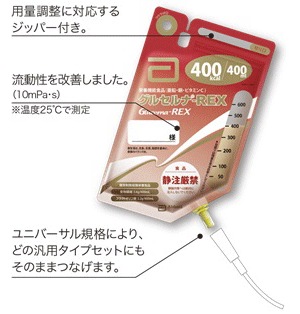 ���륻���REX �Хå� 400ml��18�ġ�Ǯ��400kcal ���ܥåȥ���ѥ� ���ܵ�ǽ���ʡʰ�����Ƽ�� ����Ѥ���4.2g/100kcal