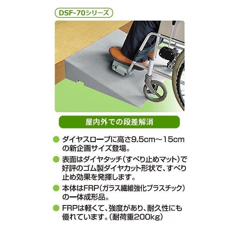 ダイヤスロープ FRP 高さ12.5〜13cm 幅70cm シンエイテクノ 勾配
