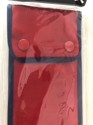 そろばんケース【23桁】【無地・赤】(ホック式・JANKEN-PON)