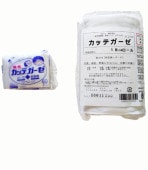 カッテガーゼ　ガーゼ＋脱脂綿　8×10cmカット20枚入り またはロール巻 18cm×10m