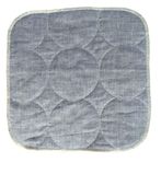 パシーマのハンカチ  20×20cm　キナリ無地,ストライプ,ジャパンブルー 5枚セット