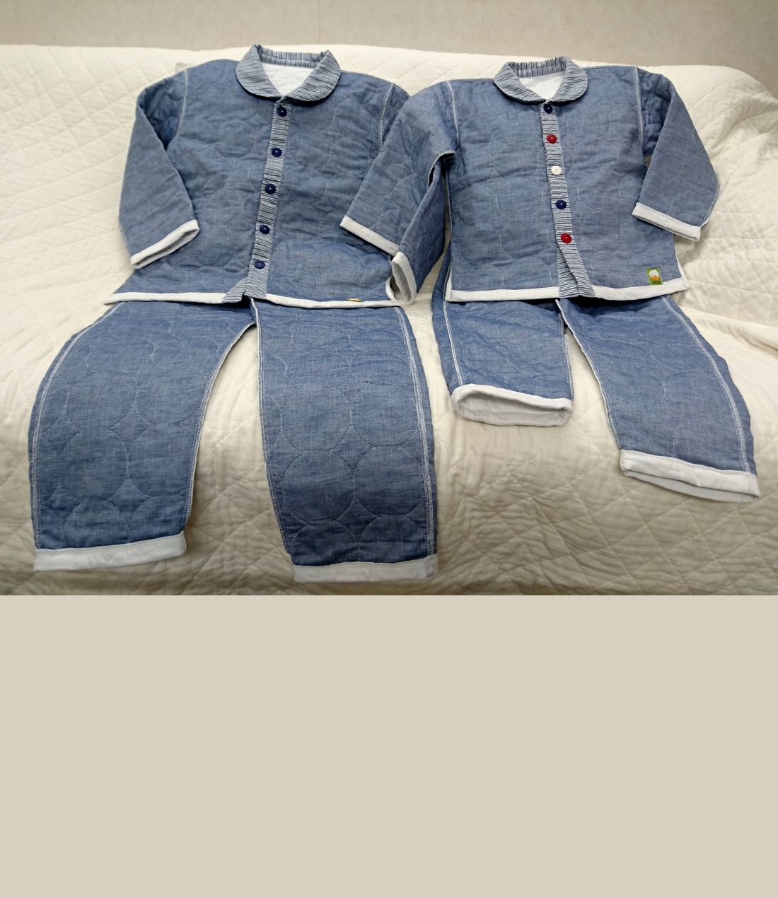 冬用（厚地）上下セット　ベビー・キッズ用　パシーマ生地のパジャマ
