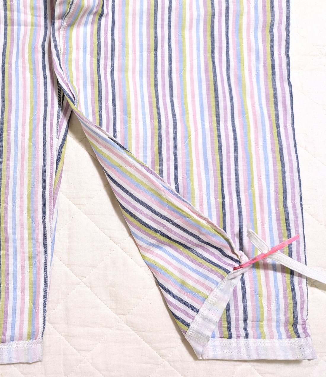 夏用（薄地）長袖長ズボン上下セット【マルチカラー】大人用パシーマ生地のパジャマ