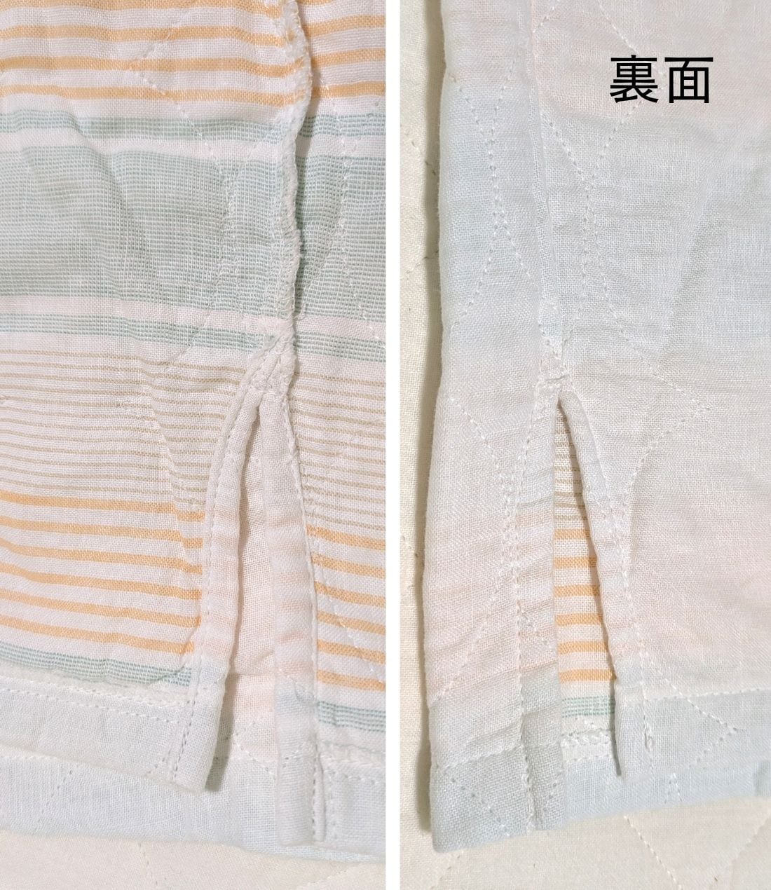 夏用（薄地）6分丈袖、ズボン上下セット【ボタニカルカラー】大人用パシーマ生地のパジャマ