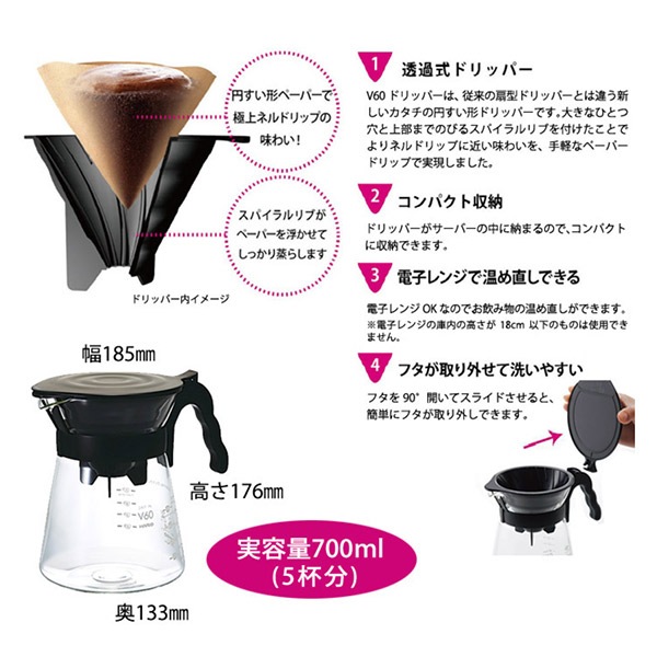 HARIO�ʥϥꥪ��V60�ɥ�åץ��� VDIR-02-B