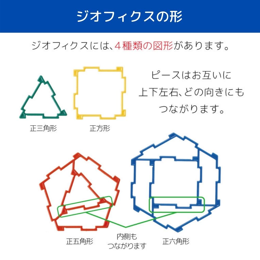 GEOFIX(ジオフィクス) ベーシックセット クリスタルカラー 72ピース 4歳からの図形と立体に強くなる脳トレ３Dパズル