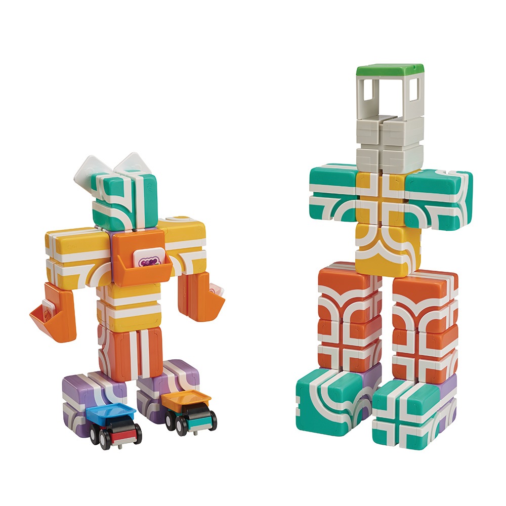 Qbi Explorer Preschool (幼児セット) BASIC ブロック15個・車1台・チャレンジカード1冊・フルーツカード5枚