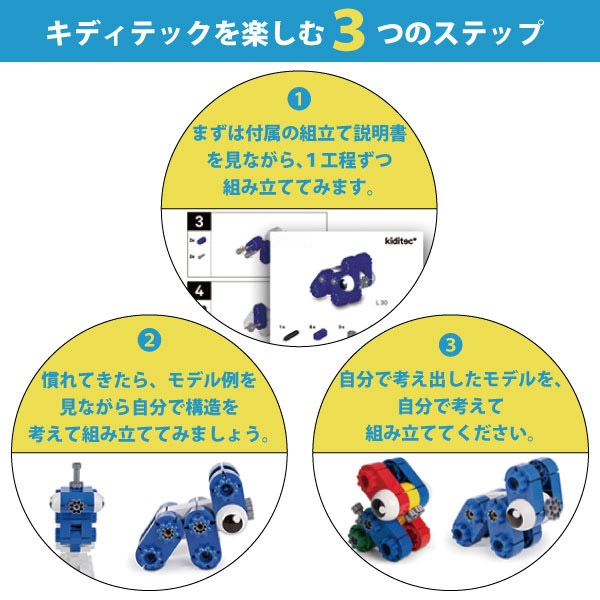 kiditec(キディテック) Set1410 Swiss racer(スイスレーサー) プログラミング的思考を育てる組み立て知育玩具