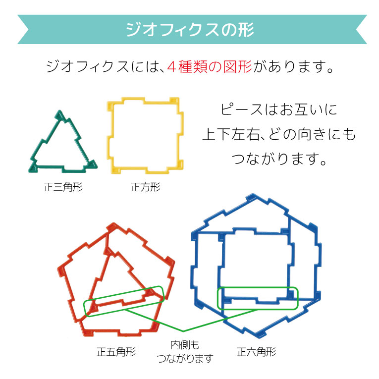GEOFIX(ジオフィクス) コンポーネント二等辺三角形 スタンダードカラー 60ピース