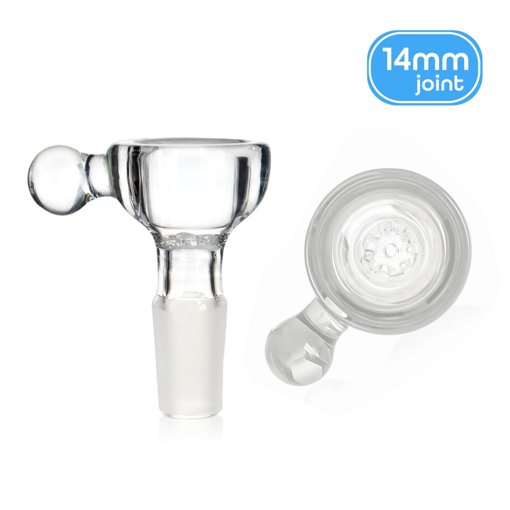 ガラスボウル 火皿 14mm (ドット・ハニカムスクリーン)