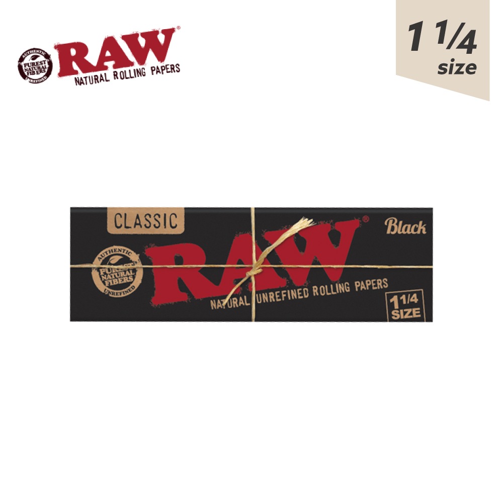 RAW BLACK 1 1/4 ロウ ブラック｜手巻きタバコ｜ペーパー｜喫煙具専門