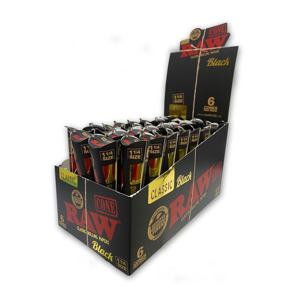 RAW BLACK CONE 1 1/4  6枚入 ロウ ブラック コーン