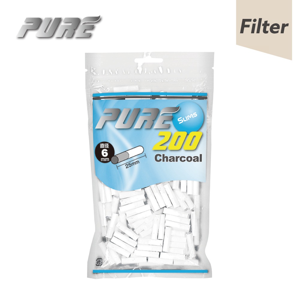 PURE チャコールフィルター スリム ピュア｜手巻きタバコ｜フィルター