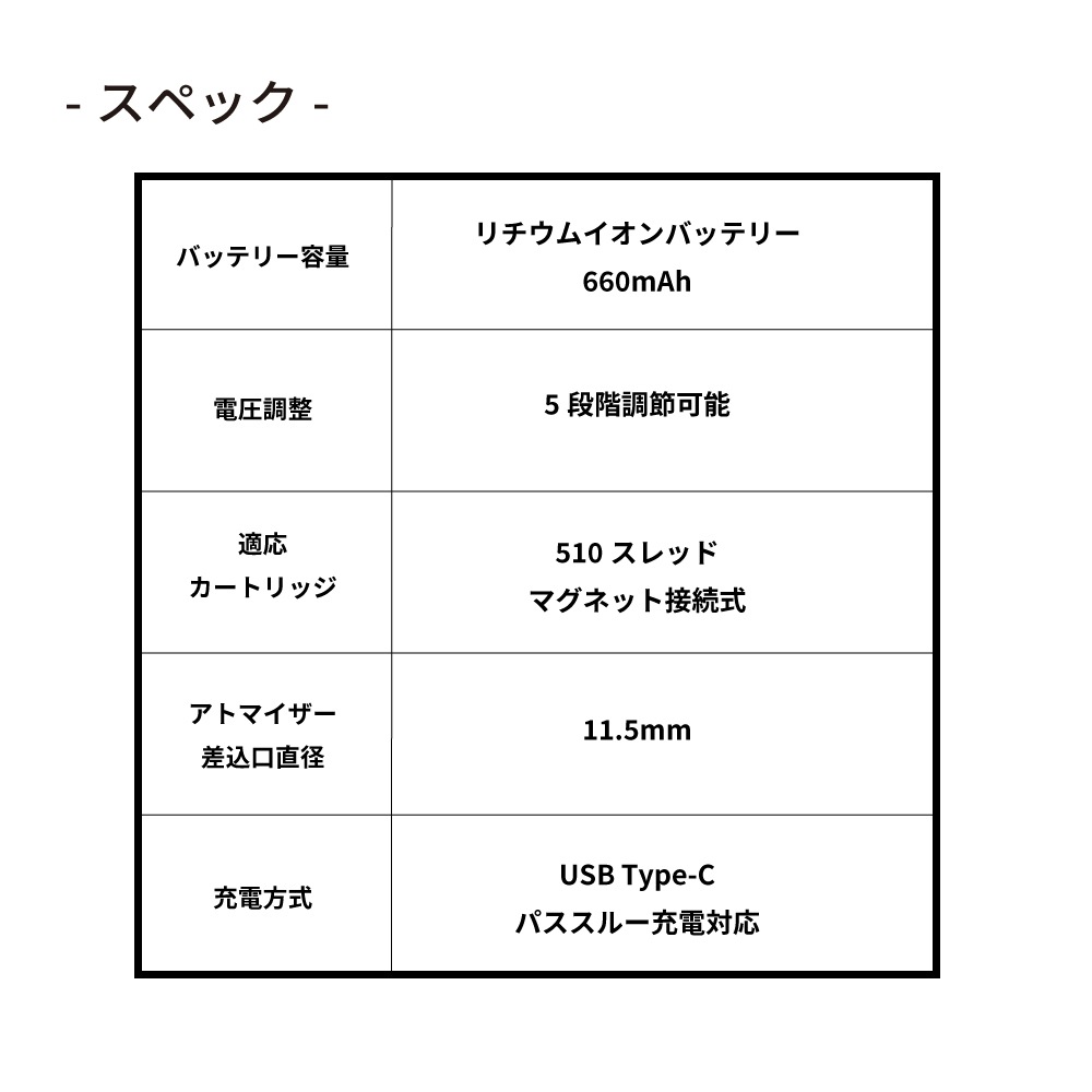 PCKT Two / ポケット 510 ヴェポライザー