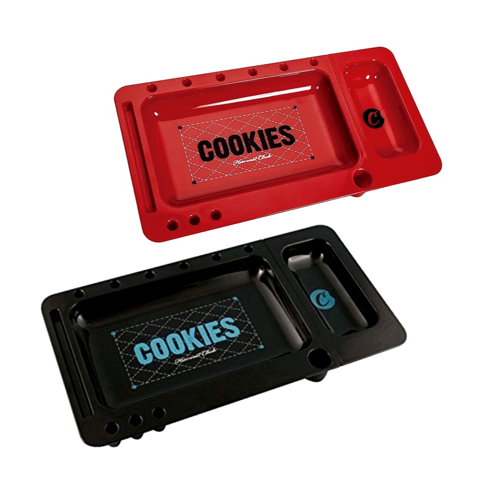 クッキー ロゴ入り 赤い喫煙用トレイ Cookies ローリングトレイ 30x15cm (red)｜手巻きタバコ｜グッズ