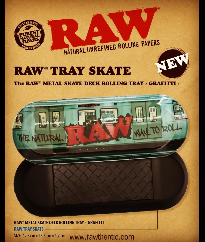 RAW メタルトレイ スケートボード デッキ (Graffiti)｜手巻きタバコ