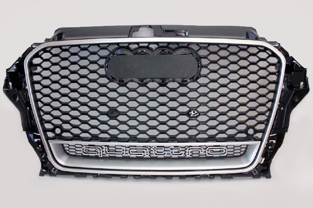 Audi RS3 純正グリル シルバー 取付込 アウディ AUDI S3 8V スポーツバック RS3 純正 フロントグリル取り付け