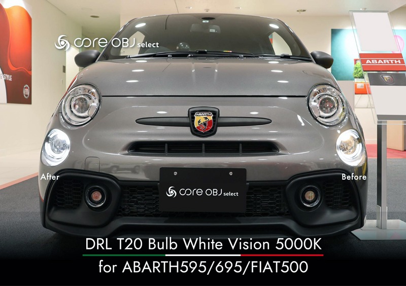 ���Х��595/695,�ե����å�500 DRL T20 �ۥ磻�ȥХ�� 5000K ABARTH,FIAT