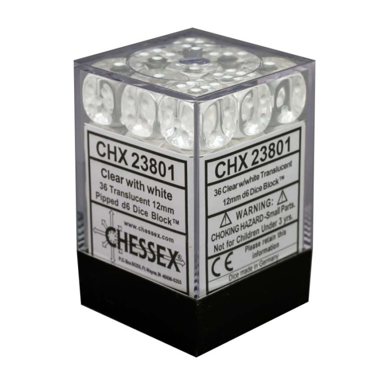 ��CHESSEX��Translucent 12mm �������֥��å���36������˥��ꥢ�ߥۥ磻��
