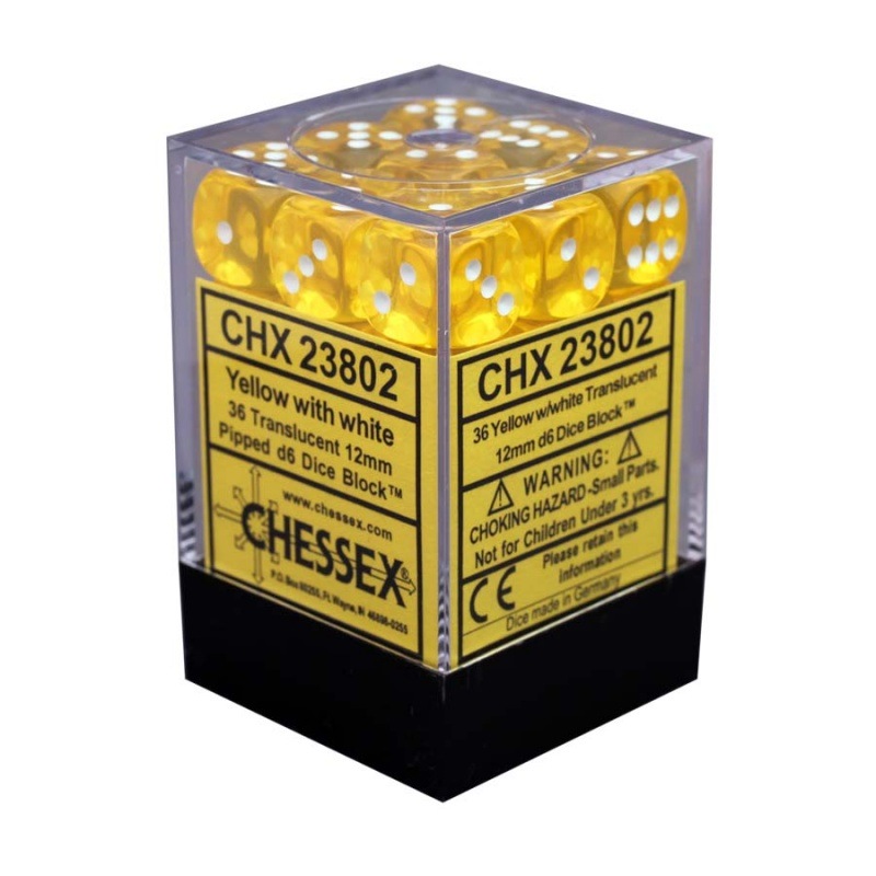 ��CHESSEX��Translucent 12mm �������֥��å���36������˥��ꥢ���������ߥۥ磻��