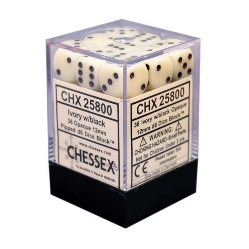 ��CHESSEX��Opaque 12mm �������֥��å���36������˥����ܥ꡼�ߥ֥�å�