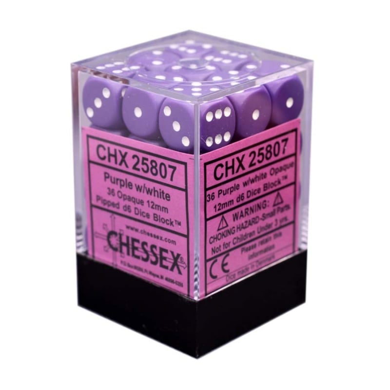 ��CHESSEX��Opaque 12mm �������֥��å���36������˥ѡ��ץ�ߥۥ磻��