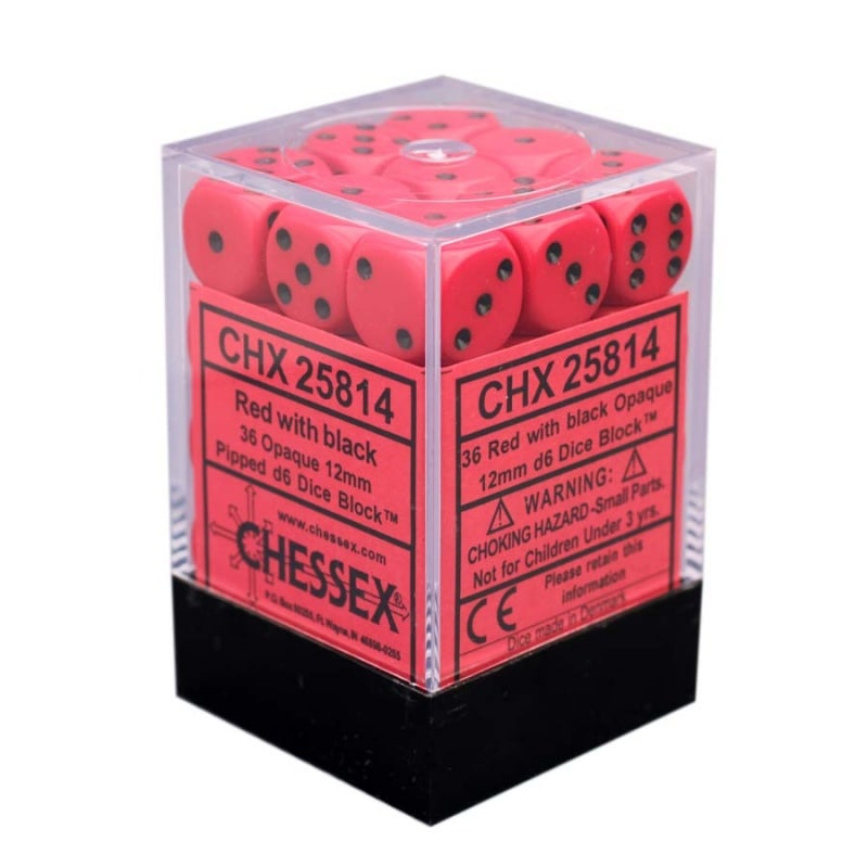 ��CHESSEX��Opaque 12mm �������֥��å���36������˥�åɡߥ֥�å�