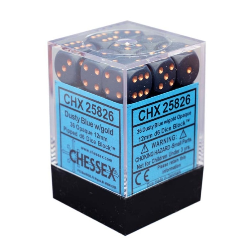 ��CHESSEX��Opaque 12mm �������֥��å���36������˥����ƥ��֥롼�ߥ������