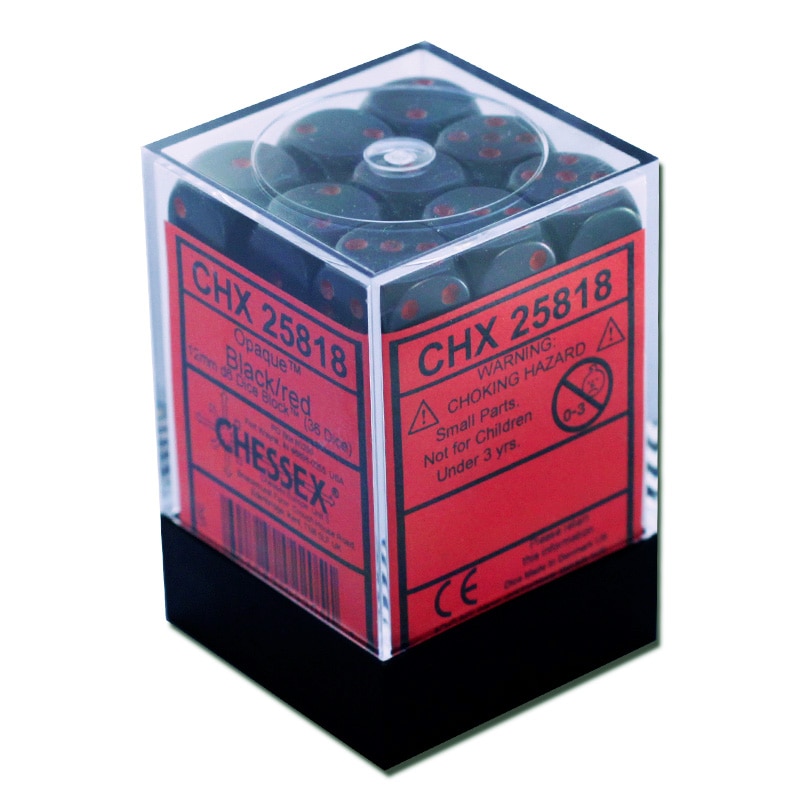 ��CHESSEX��Opaque 12mm �������֥��å���36������� �֥�å�/��å� -25818