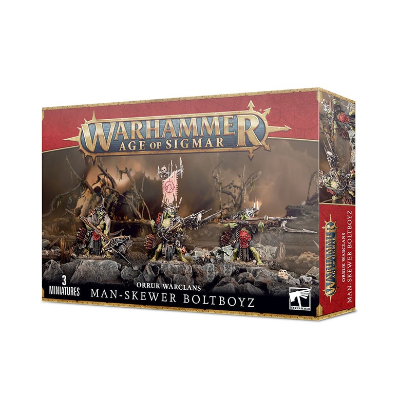 ��AoS�ۥ����륯������������� �ޥ󥹥������ܥ�ȥܥ��� / Orruk Warclans Man-Skewer Boltboyz