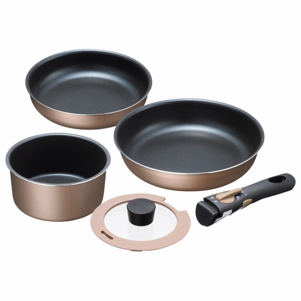 0枚目の商品写真 - 【定価10,000円】【30%OFF】IH対応着脱式ハンドル3点セット MB-2440