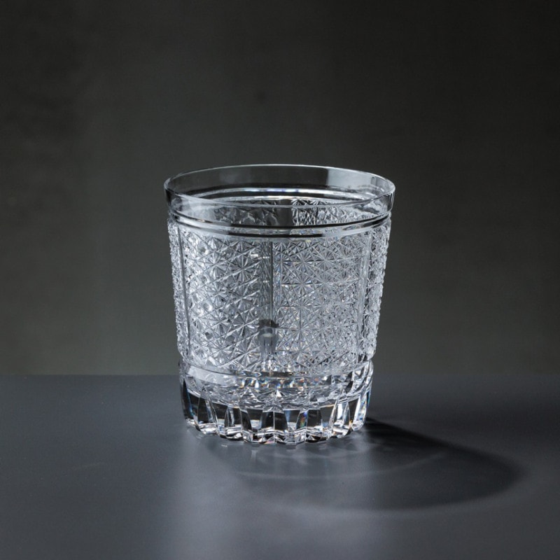 太武朗工房 | 伝統工芸士 木村泰典作 菊籠目に菊繋ぎ紋 オールドグラス 透き